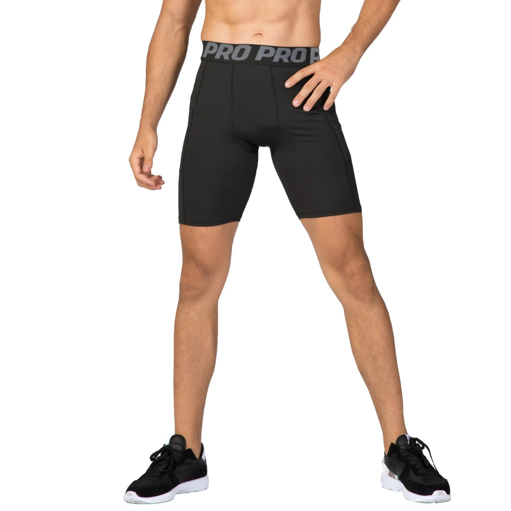 Men'S Compression Shorts with Pocket Spandex Running Sport Athletic Workout Performance Underwear