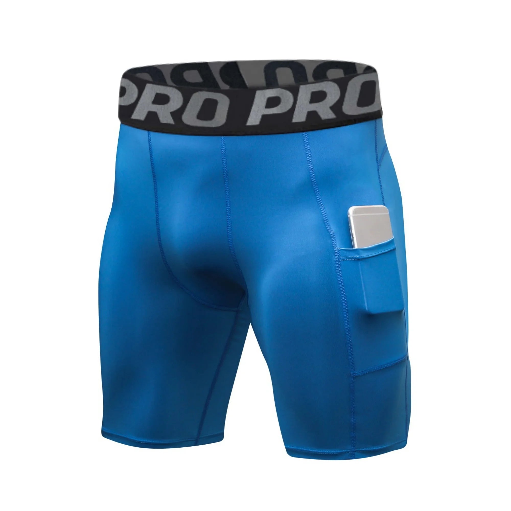 Men'S Compression Shorts with Pocket Spandex Running Sport Athletic Workout Performance Underwear
