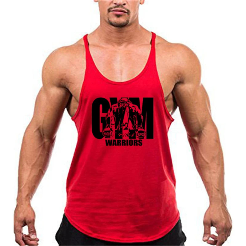 Gym Bodybuilding Tank Tops Fashion Y-Back Suspenders Vests Cotton Breathable Sleeveless Singlets Mens Fitness Muscle Sport Shirt