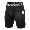 Men'S Compression Shorts with Pocket Spandex Running Sport Athletic Workout Performance Underwear